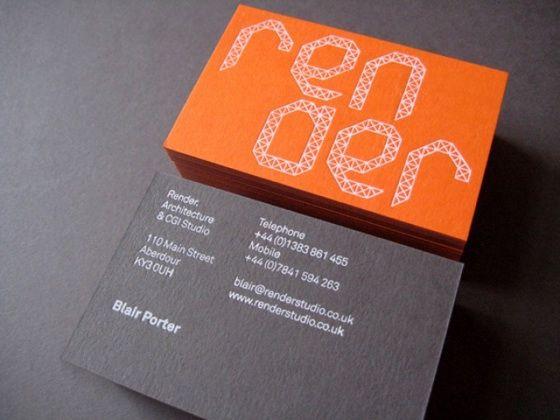 Orange Black Business Logo - Render business cards inspiration - CardFaves