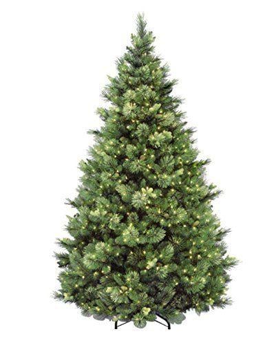 Christmas Pine Tree Logo - Amazon.com: National Tree 7.5 Foot Carolina Pine Tree with Flocked ...