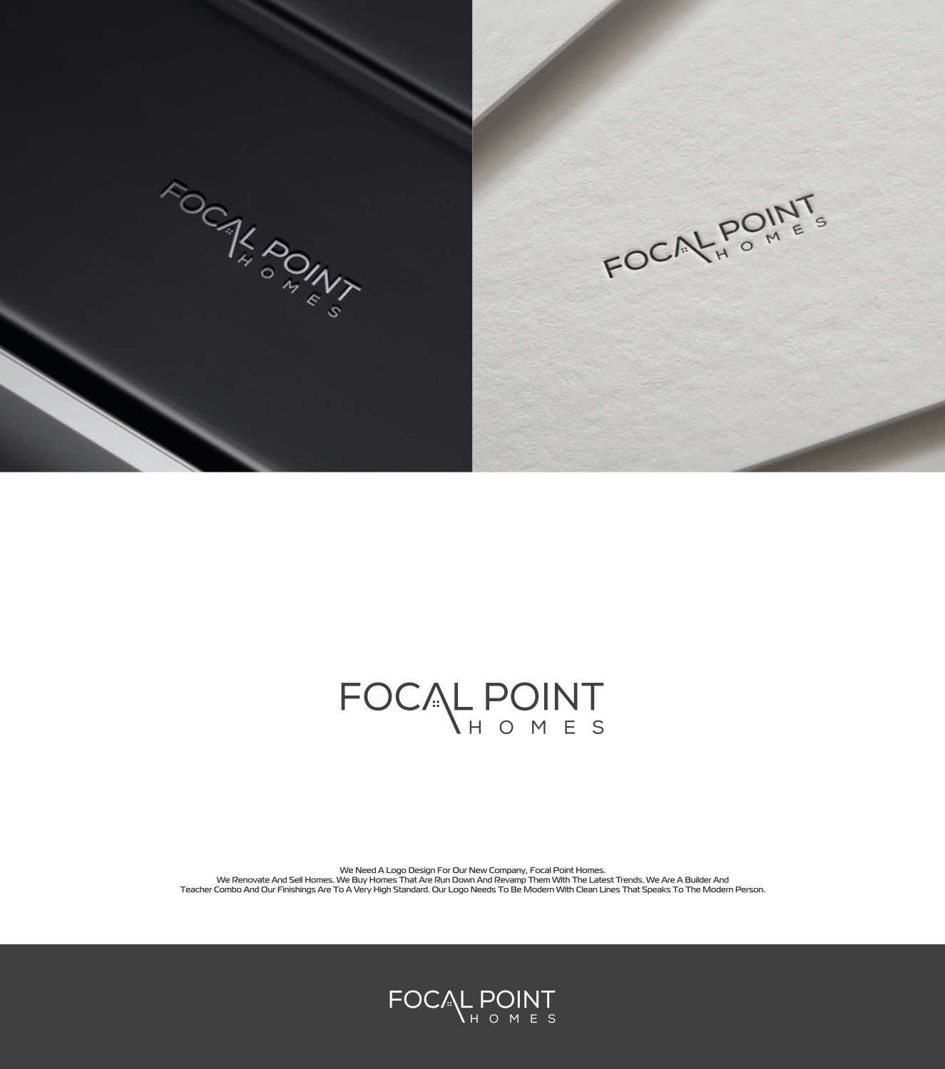Modern Person Logo - Modern, Professional, Residential Construction Logo Design for Focal ...