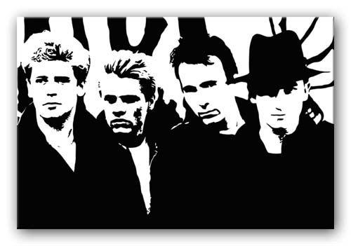 U2 Black and White Logo - U2 LINE-UP - BLACK AND WHITE canvas