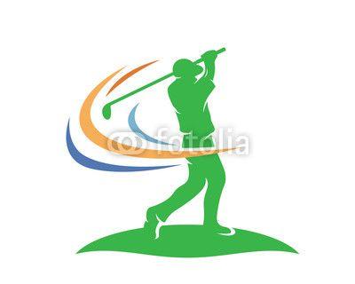Modern Person Logo - Modern Golf Logo - Professional Golfer Athlete Winning Swing | Buy ...
