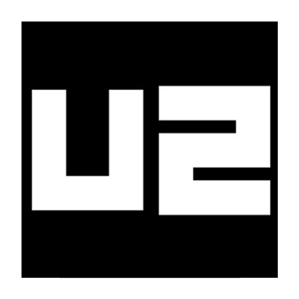 U2 Black and White Logo - U2 Logo Square Button