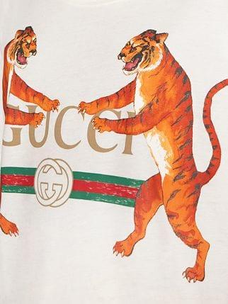 Gucci Tiger Logo - Gucci Gucci logo with tigers T-shirt $620 - Shop SS19 Online - Fast ...