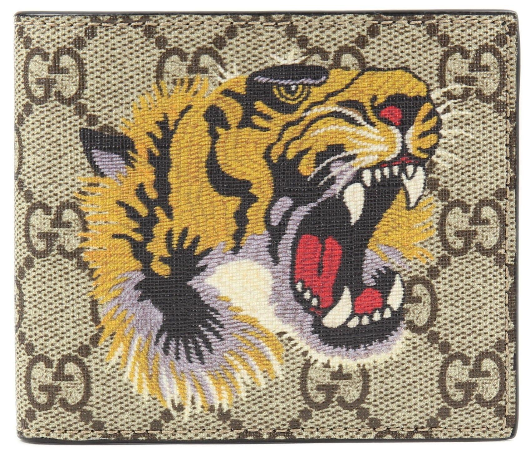 Gucci Tiger Logo - Gucci Tiger Print GG Supreme Wallet