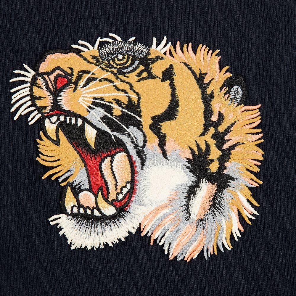 Gucci Tiger Logo - Gucci - Boys Blue Tiger Sweatshirt | Childrensalon
