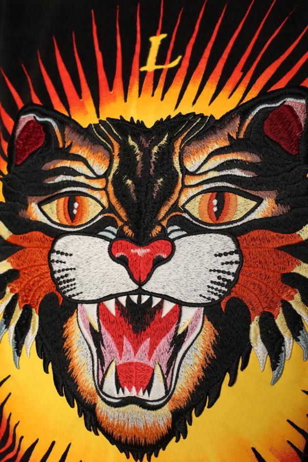 Gucci Tiger Logo - Tiger head motif t-shirt Gucci - Vitkac shop online