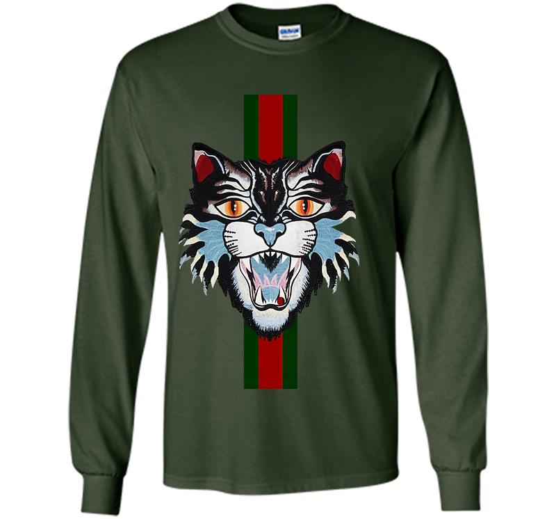 Gucci Tiger Logo - Gucci Tiger Logo Head New Long Sleeve T-shirt