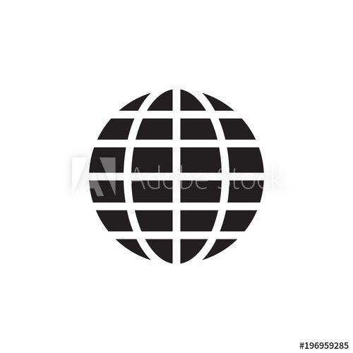 Simple Globe Logo - globe, global, public filled vector icon. Modern simple isolated ...