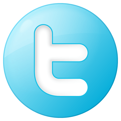 Blue Twitter Logo - Social twitter button blue Icon. Social Bookmark Iconet