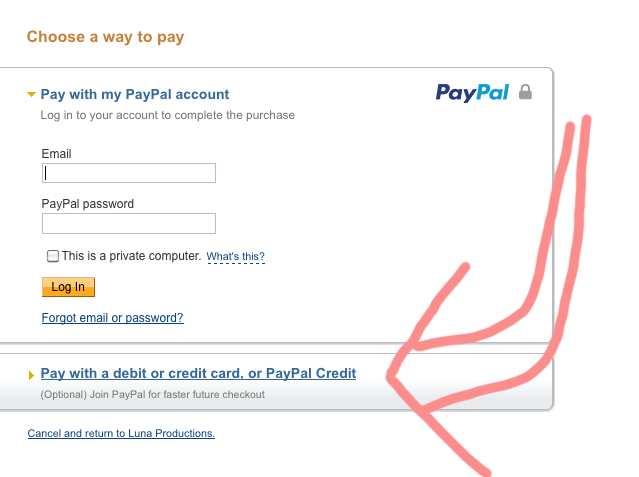 PayPal Debit 2017 Logo - How to pay by credit card (without a paypal account)