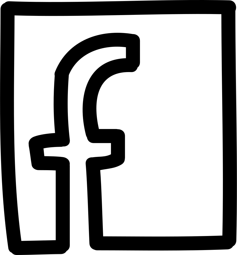 Facebook Square Logo - Facebook Letter Logo In A Square Hand Drawn Outline Svg Png Icon ...