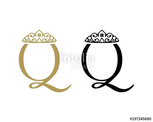 Q Symbol in Logo - Initial Name Letter Q with Crown Queen Sign Symbol Icon Logo Vector ...