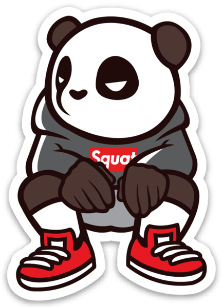 Hypebeast Bear Logo - Pando the Squat God. Sticker - Hypebeast – Asians Never Die