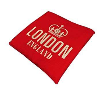 The Square Red Crown Logo - Blancho British Style Cotton Square Seasons Car Seat Cushions, Red