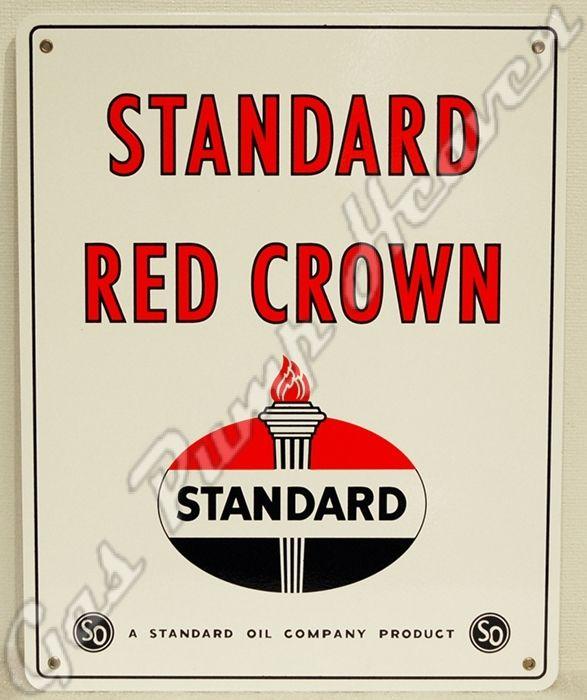 The Square Red Crown Logo - Gas Pump Heaven - SIGNS - SQUARE, RECTANGULAR AND OTHER PUMP SIGNS
