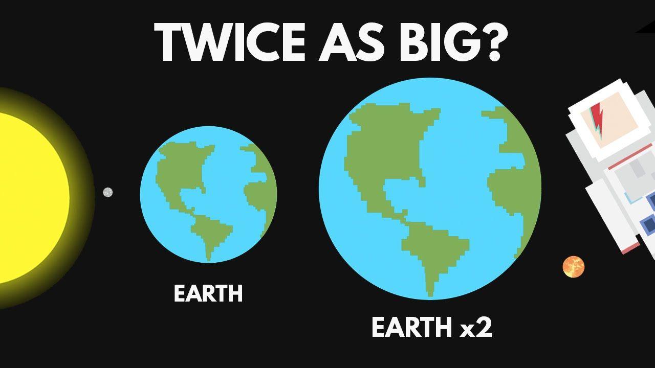 Earth Inside a Red Circle Logo - What If The Earth Were Twice As Big? - YouTube