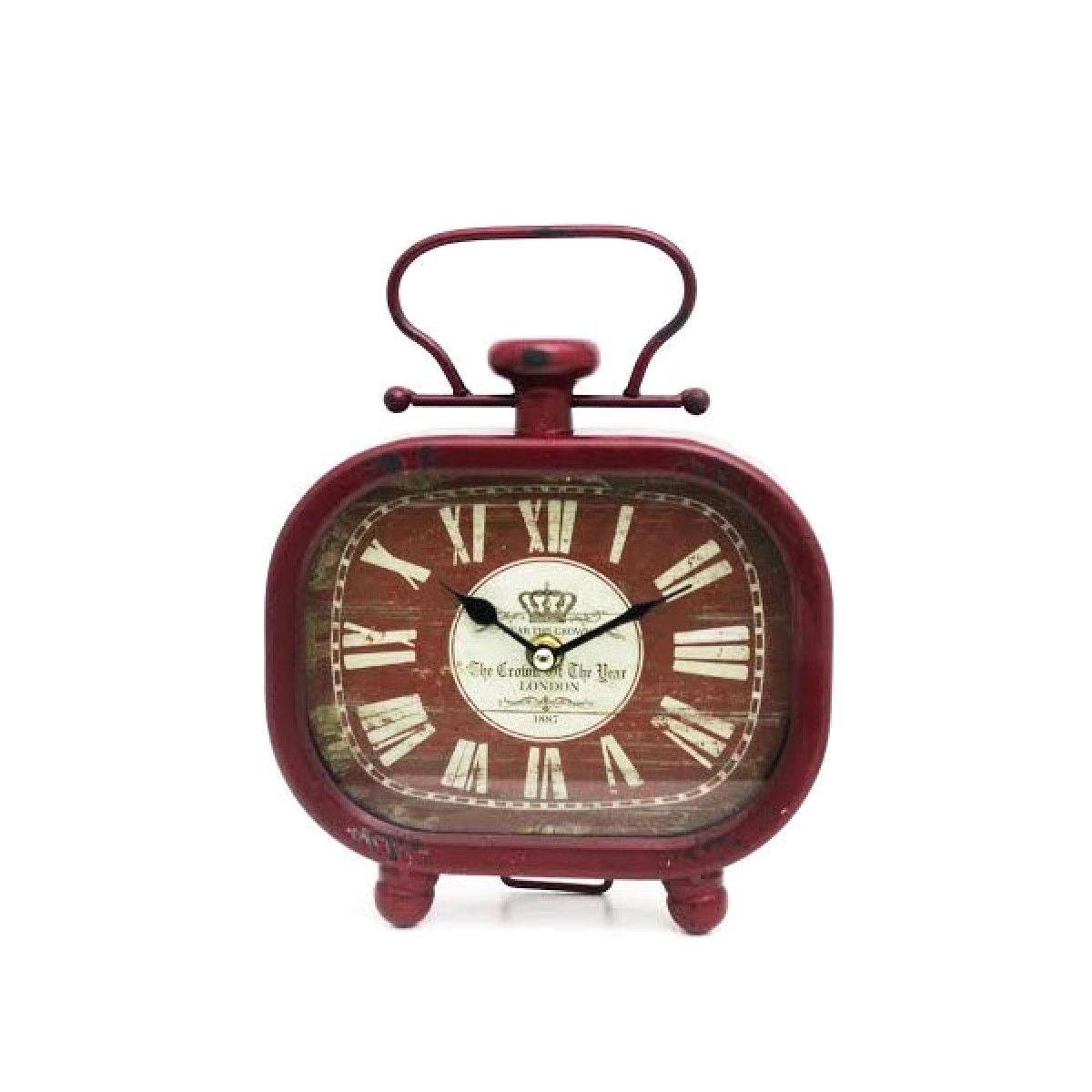 The Square Red Crown Logo - Clock Square Red Crown - Homeware