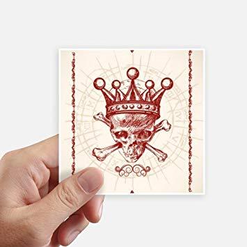 The Square Red Crown Logo - DIYthinker Diamonds Red Crown Skeleton Poker Card