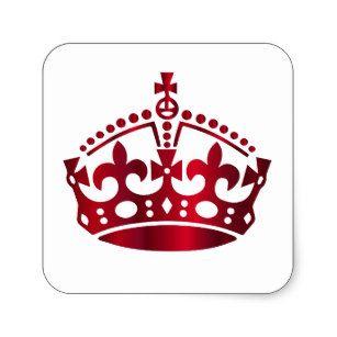 The Square Red Crown Logo - Crown Change Background Stickers
