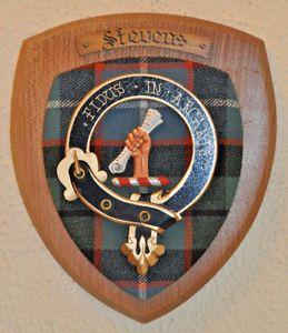 Stevens Arms Logo - Stevens wall plaque shield crest coat of arms scottish Scotland ...