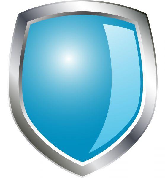 Blue Shape Logo - Vector image of a shield shape logo. - stock photo free