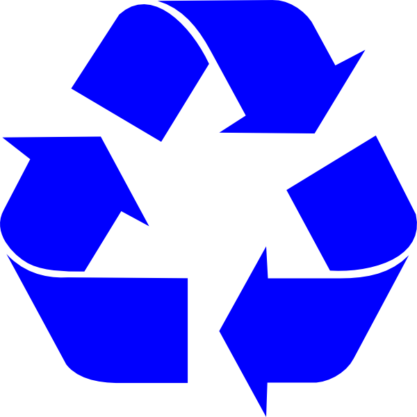 Large Recycle Logo - Blue Recycle Logo Clip Art at Clker.com - vector clip art online ...