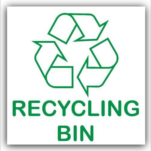 Large Recycle Logo - Recycling Bin Adhesive Sticker Recycle Logo Sign Environment Label