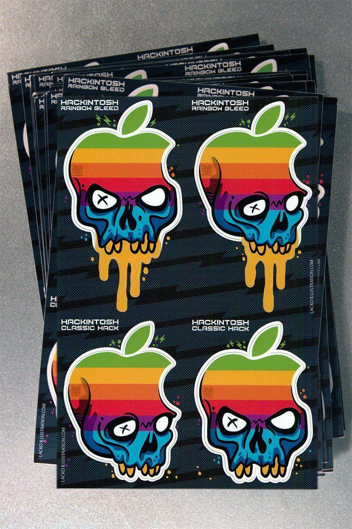 Hackintosh Logo - Hackintosh Apple Skull Logo Custom Mash Up Macbook iPhone | Etsy