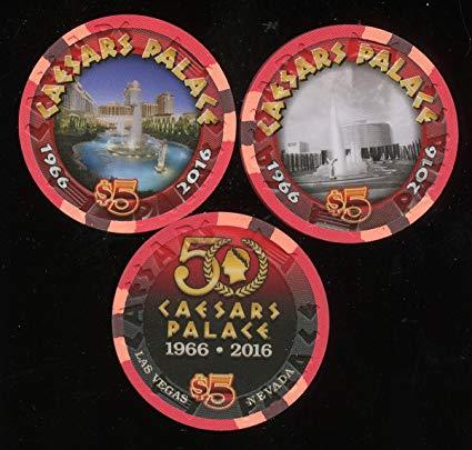 Caesars Palace 50th Logo - Amazon.com : 2 $5 Caesars Palace 50th Anniversary 1966 - 2016 2 Chip ...