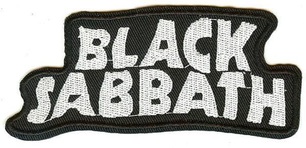 Black and White Letter S Logo - Black Sabbath Iron-On Patch White Letters Logo – Rock Band Patches