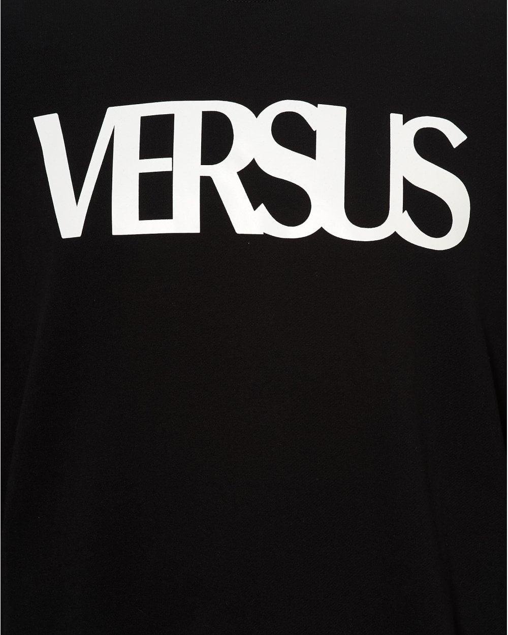 Black and White Letter S Logo - Versus Versace Mens Letters Logo Sweatshirt, Regular Fit Black Sweat