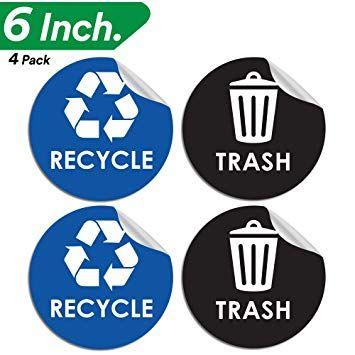 Large Recycle Logo - Evolve Skins Recycle Sticker Trash Can Decal Large