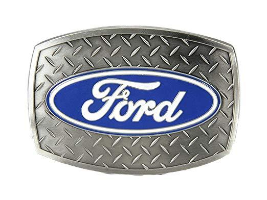 Blue Diamond Ford Logo - Ford Oval Diamond Plate Buckle: Clothing