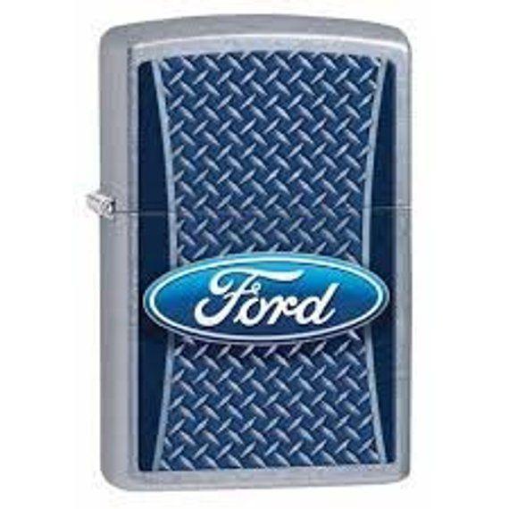 Blue Diamond Ford Logo - Blue Diamond Plate Street Chrome Ford Zippo Lighter | Etsy