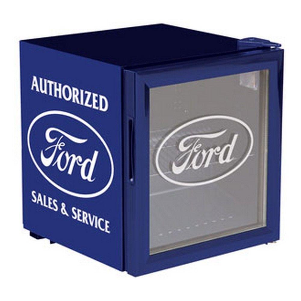 Blue Diamond Ford Logo - Ford Beverage Chiller Mini Fridge & White Ford Logo FRD 47006