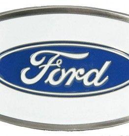 Blue Diamond Ford Logo - Ford Diamond Plate Buckle - 3-1/2