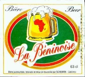 Most Famous Beer Logo - La Beninoise, Benin's most popular beer. Love this logo. beer beer