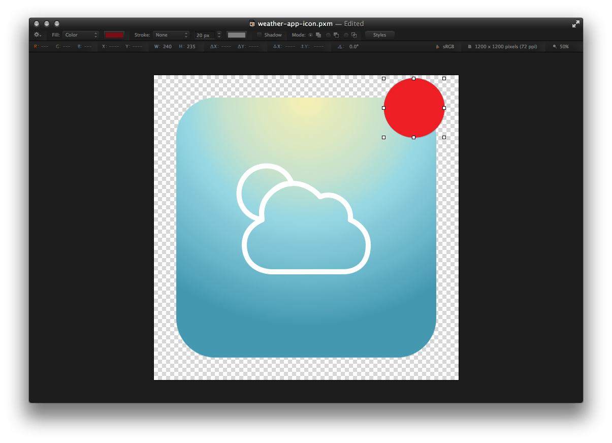 Weather App Logo - Pixelmator Tip To Design A Simple IOS7 App Icon