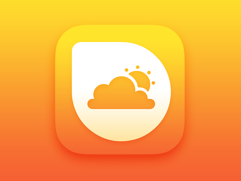 Weather App Logo - Upcoming weather app iOS icon. Icon. App icon, Ios
