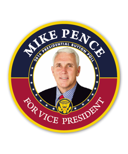 Vice P Logo - Mike Pence for Vice President Button 3 inch diameter button Made