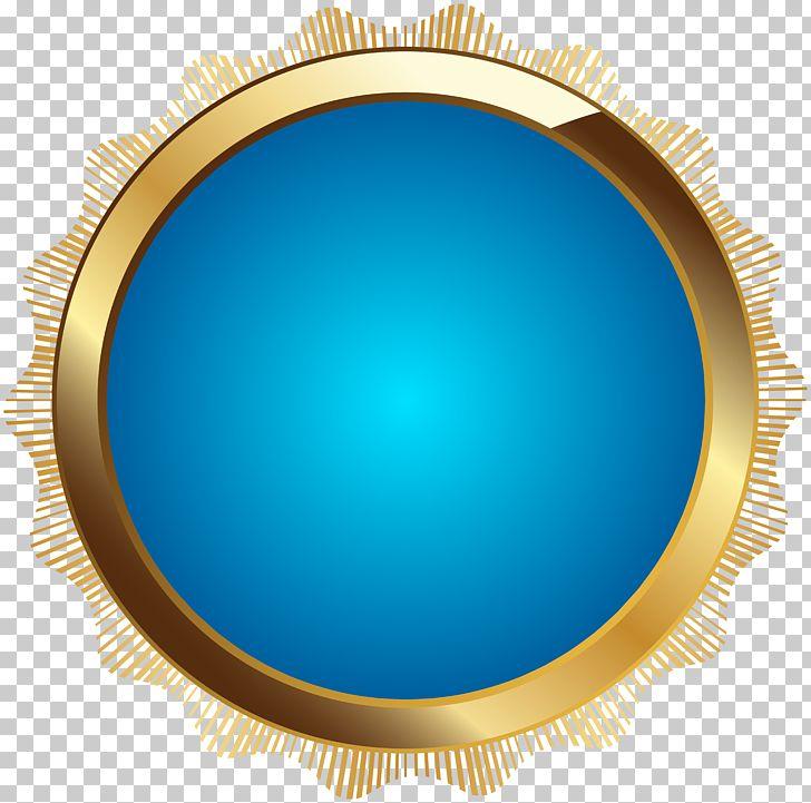 Gold and Blue Circle Logo - Circle Microsoft Azure, Seal Badge Blue Transparent, round gold