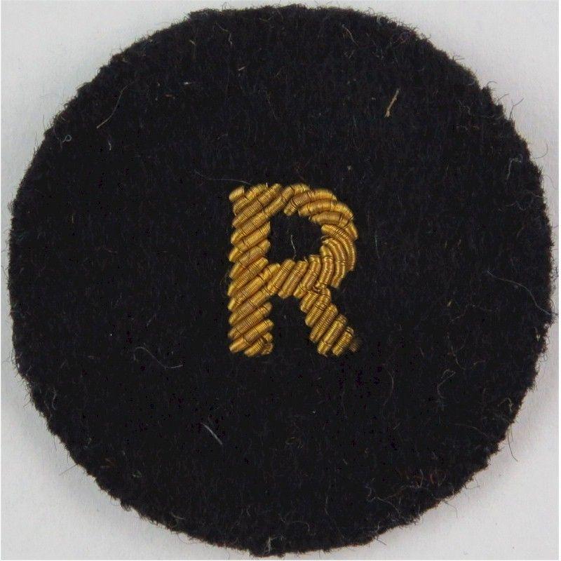 Gold and Blue Circle Logo - R (Royal Naval Reserve) Gold On Navy Blue Circle Naval insignia