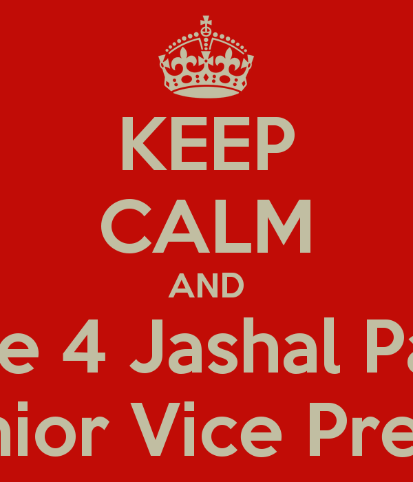 Vice P Logo - KEEP CALM AND Vote 4 Jashal Patel As Junior Vice President Poster ...