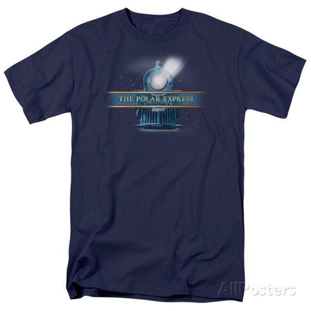 Express Apparel Logo - Polar Express Movie Train Logo Headlight Licensed Adult T-shirt All ...