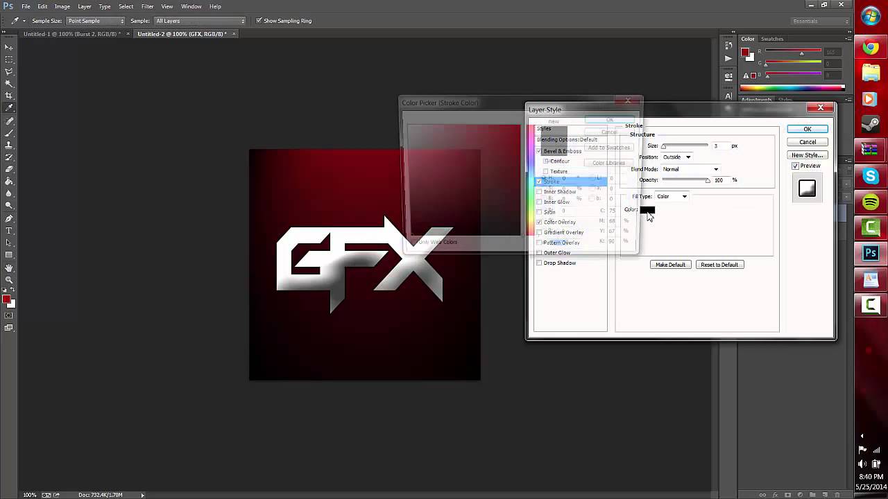 YouTube Size Channel Logo - How To Make a Gaming Logo for Youtube w/ Photoshop CC - YouTube