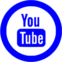 Blue Circle YouTube Logo - Blue youtube 5 icon - Free blue site logo icons