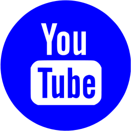 Blue Circle YouTube Logo - Blue youtube 4 icon - Free blue site logo icons