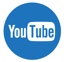 Blue Circle YouTube Logo - youtube icon - Dr Scott Timpanelli - Chiropractor Greenville, SC