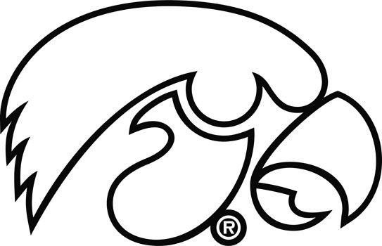 Tigerhawk Logo - University of Iowa Wall Decals | Iowa Decals, Tigerhawk Outline