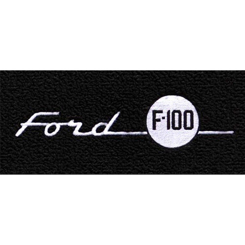 1960 Ford Logo - ACC Carpets #124 1002 F-100 Floor Mat Black Loop With White Ford F ...